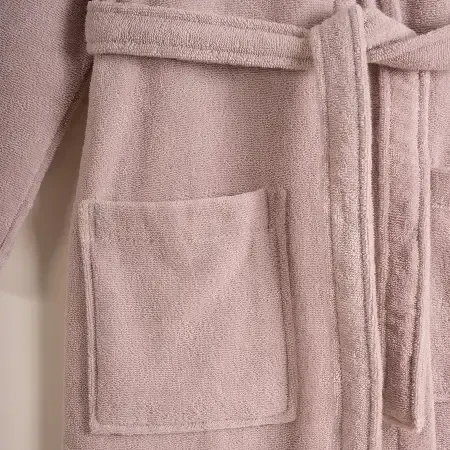 %100 Pamuk Bornoz L Pudra - Noa Serisi - 5