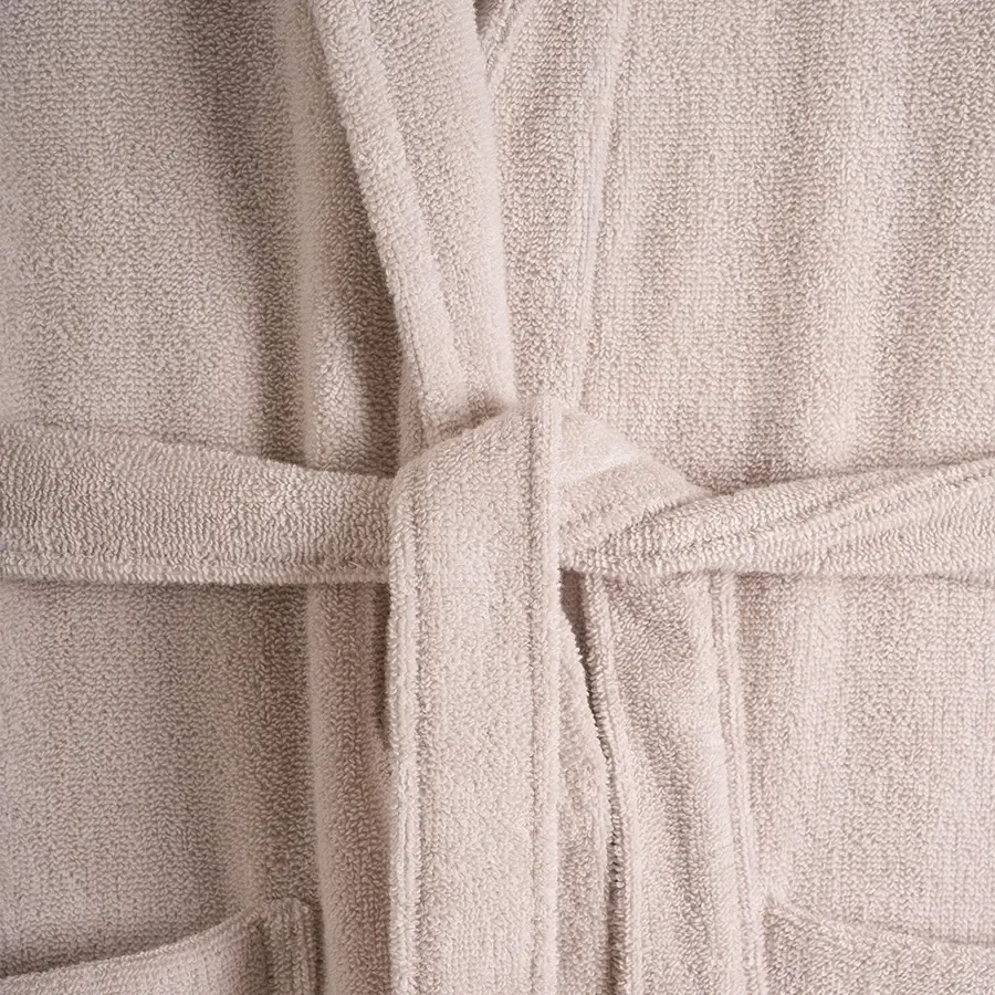 %100 Pamuk Bornoz Taş Rengi L - Noa Serisi - 3