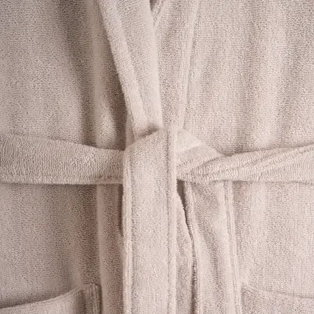 %100 Pamuk Bornoz Taş Rengi M - Noa Serisi - 3