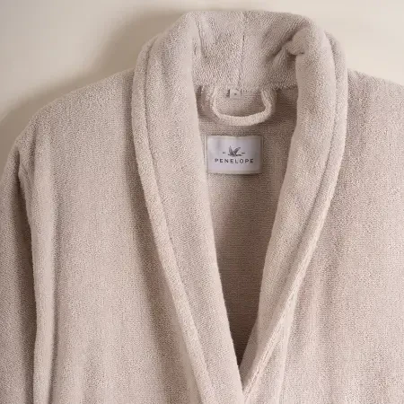 %100 Pamuk Bornoz Taş Rengi S - Noa Serisi - Penelope (1)