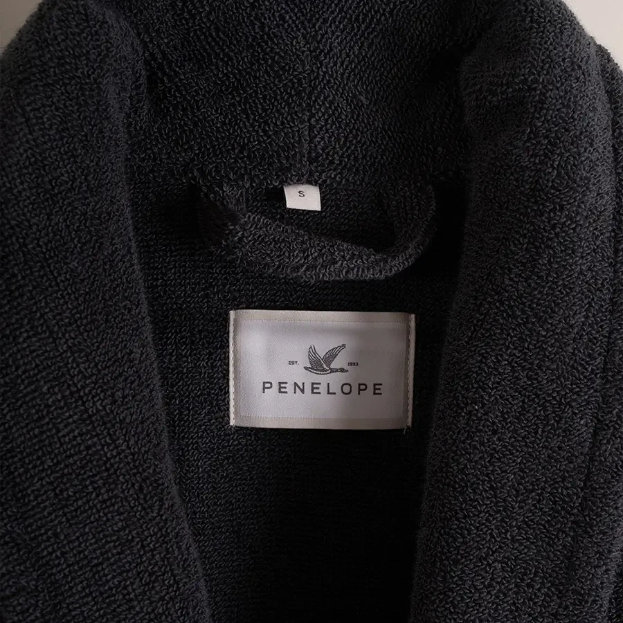 %100 Pamuk Bornoz XXL Antrasit - Noa Serisi - 3