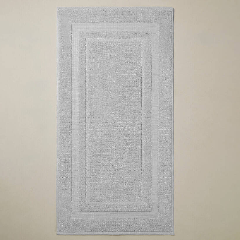 %100 Pamuk Banyo Ayak Havlusu 50x90 cm Gri - Noa Serisi - 