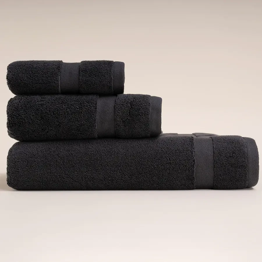 %100 Pamuk Havlu 100x150 cm Antrasit - Noa Serisi - 1