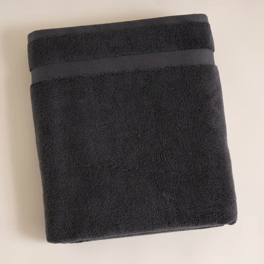 %100 Pamuk Havlu 100x150 cm Antrasit - Noa Serisi - Penelope (1)