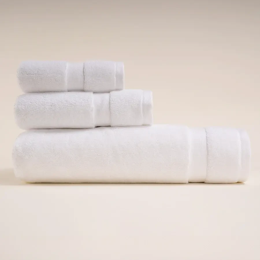 %100 Pamuk Havlu 100x150 cm Beyaz - Noa Serisi - 1