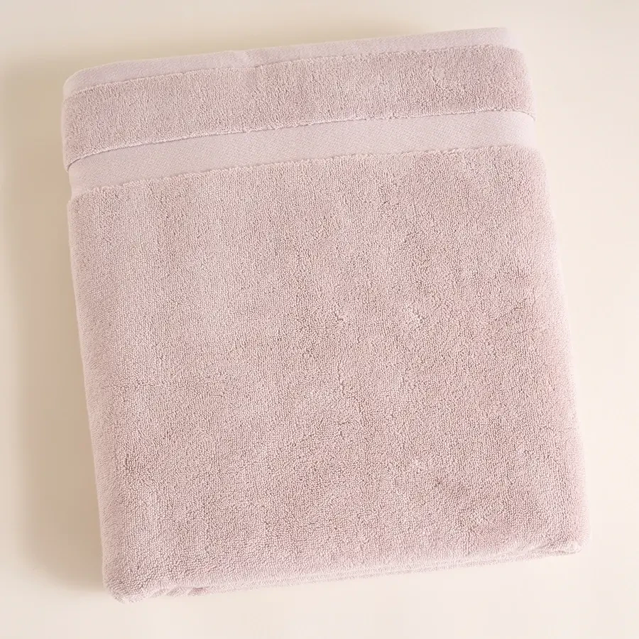%100 Pamuk Havlu 100x150 cm Pudra - Noa Serisi - 2
