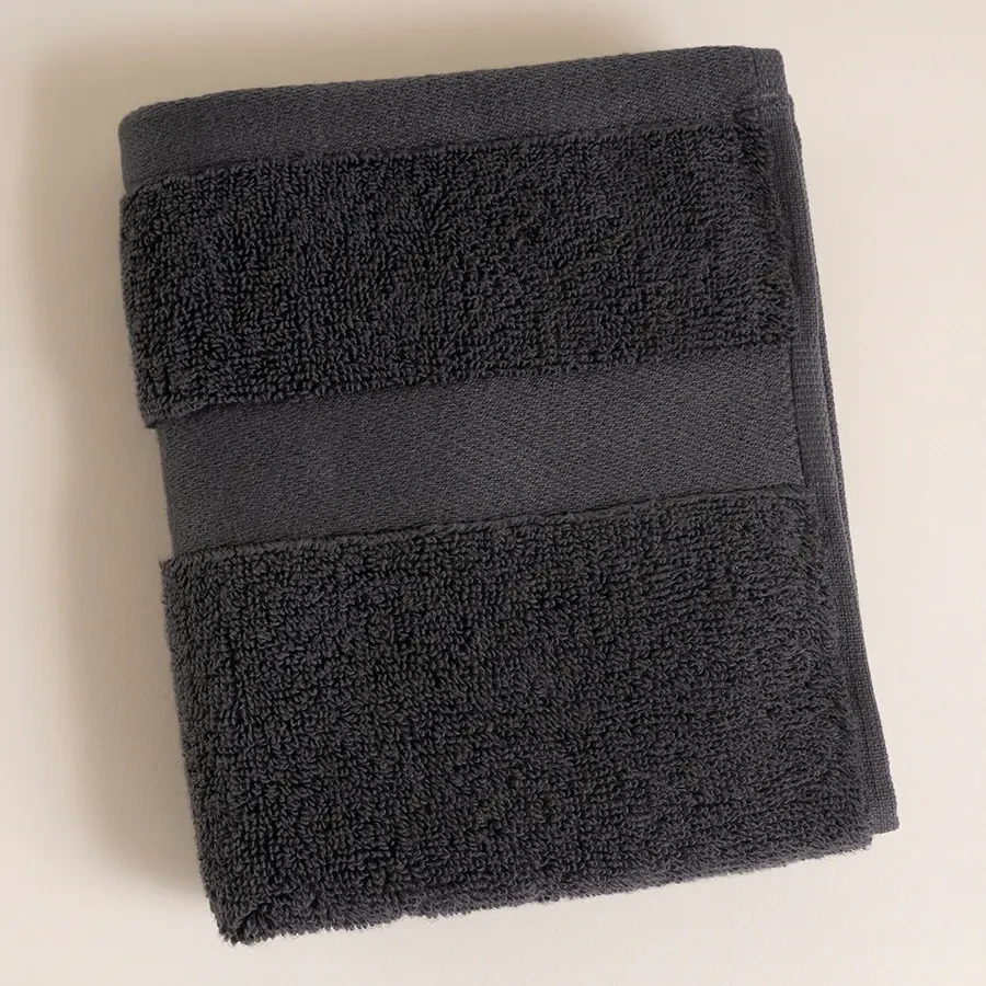 %100 Pamuk Havlu 30x50 cm Antrasit - Noa Serisi - Penelope (1)