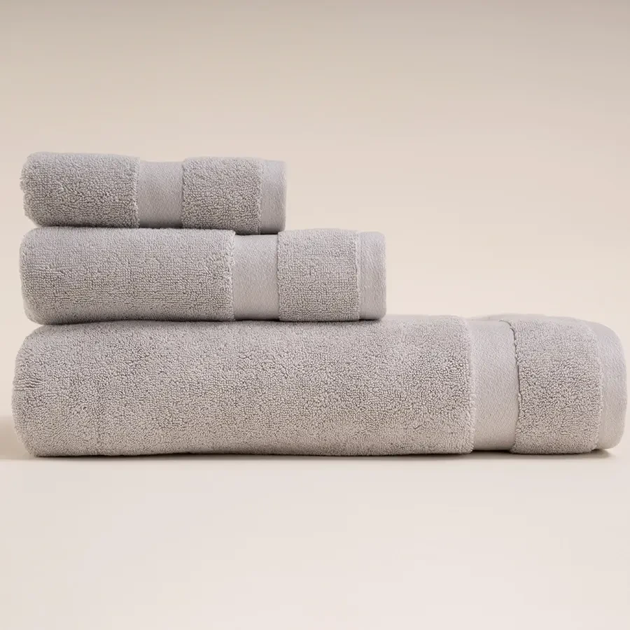 %100 Pamuk Havlu 30x50 cm Gri - Noa Serisi - 1