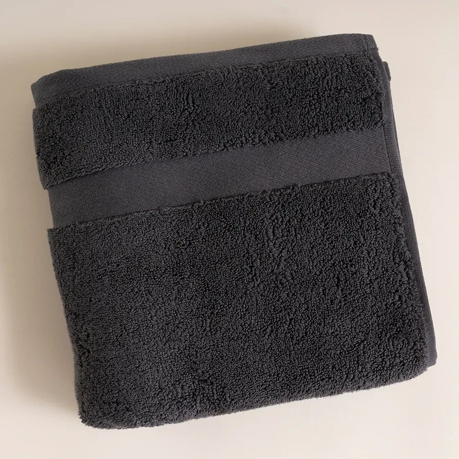%100 Pamuk Havlu 50x90 cm Antrasit - Noa Serisi - Penelope (1)
