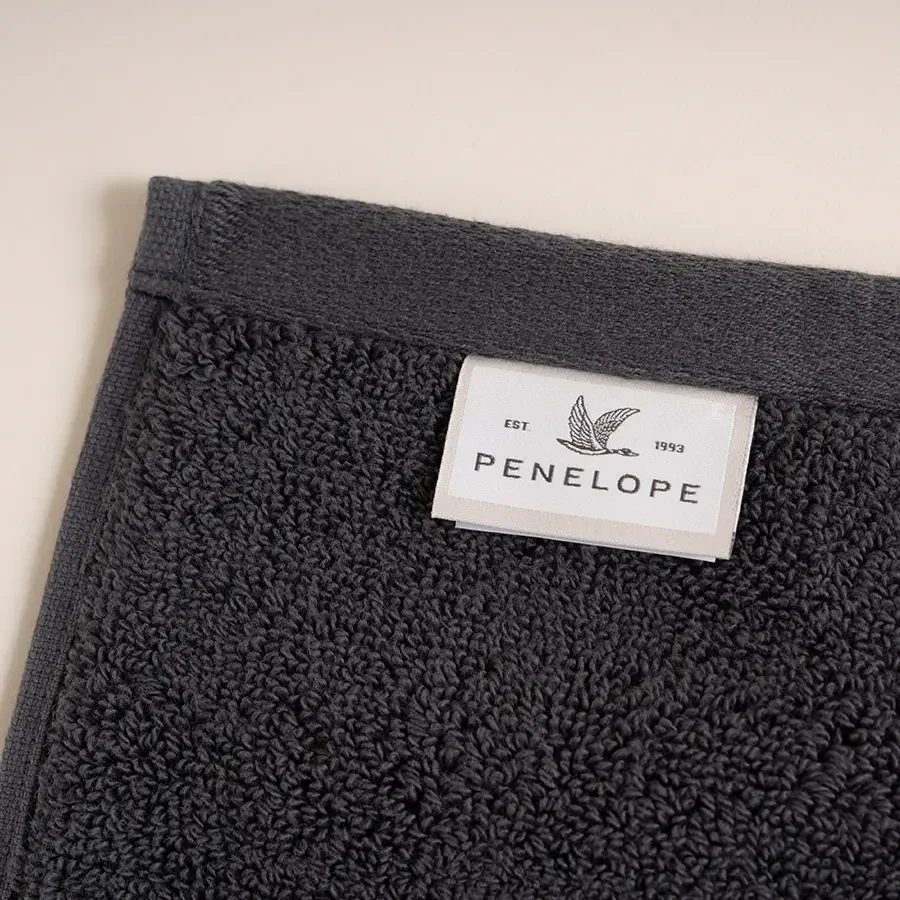 %100 Pamuk Havlu 50x90 cm Antrasit - Noa Serisi - 5