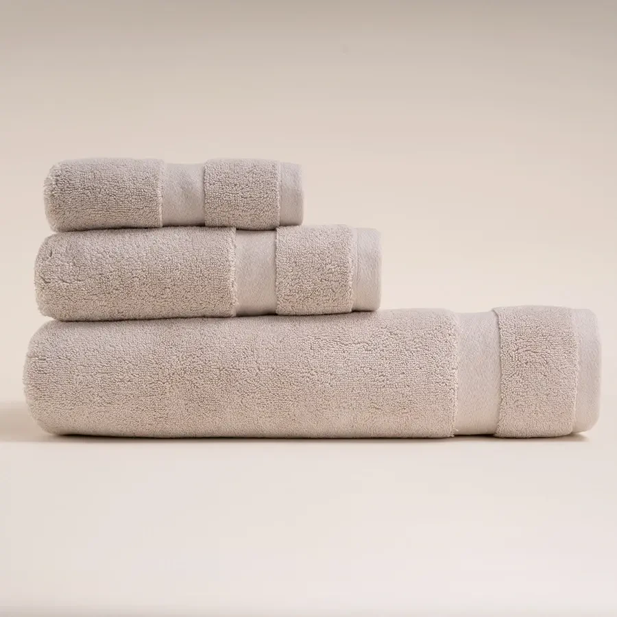 %100 Pamuk Havlu 50x90 cm Taş Rengi - Noa Serisi - Penelope