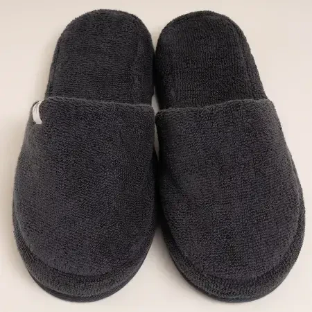 %100 Pamuk Havlu Terlik 38-39 Antrasit - Noa Serisi - 5