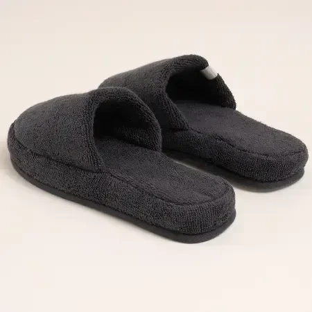 %100 Pamuk Havlu Terlik 40-41 Antrasit - Noa Serisi - 4