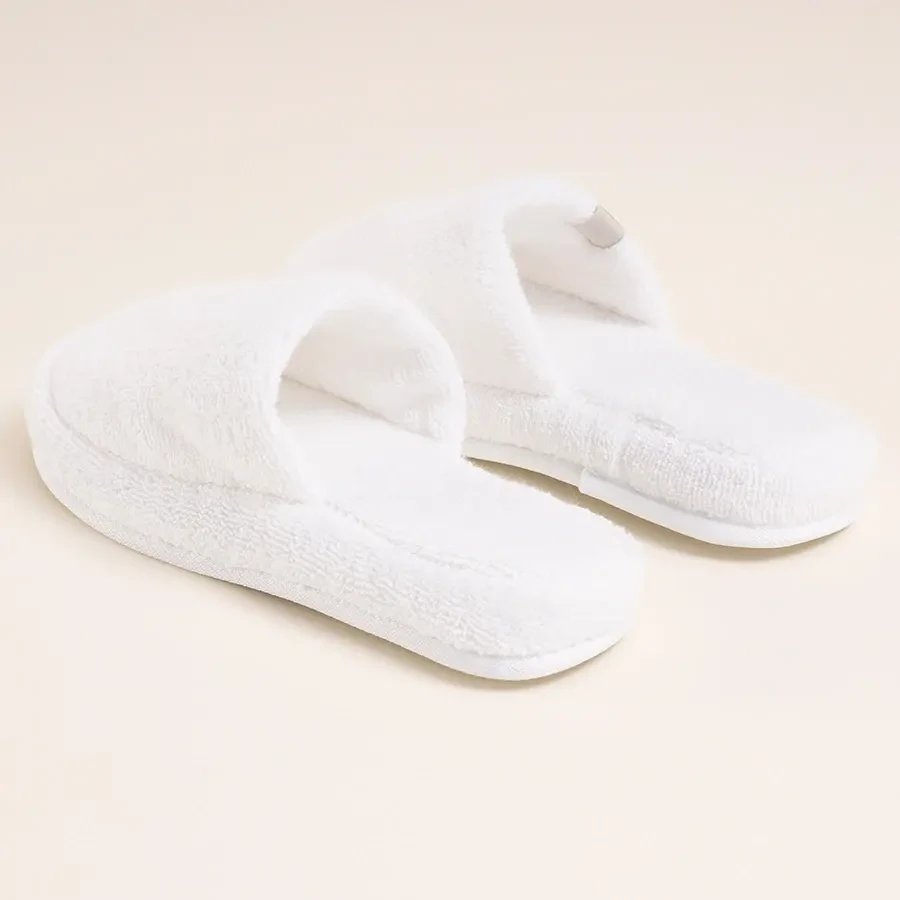 %100 Pamuk Havlu Terlik 40-41 Beyaz - Noa Serisi - 4