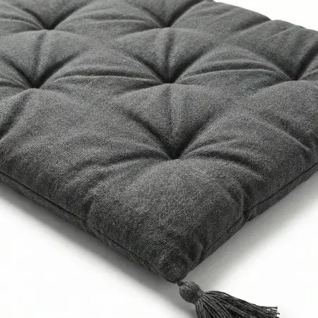 Nora Püsküllü Yatak Üzeri Runner 70x220 cm Koyu Gri - 3