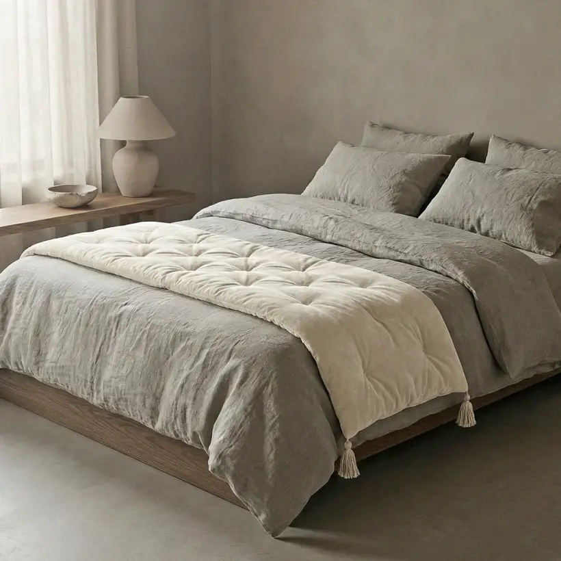 Nora Püsküllü Yatak Üzeri Runner 70x220 cm Naturel - Penelope