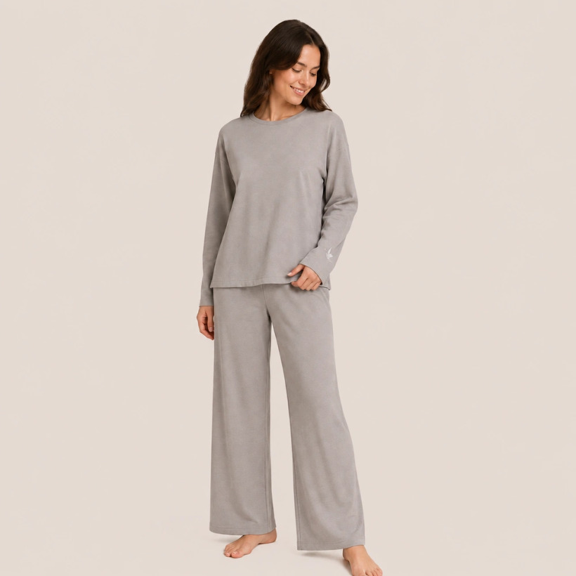 Nuba Kadın Pijama Takımı - Taş - 