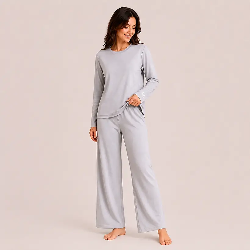 Nuba Kadın Pijama Takımı - Gri/M - 