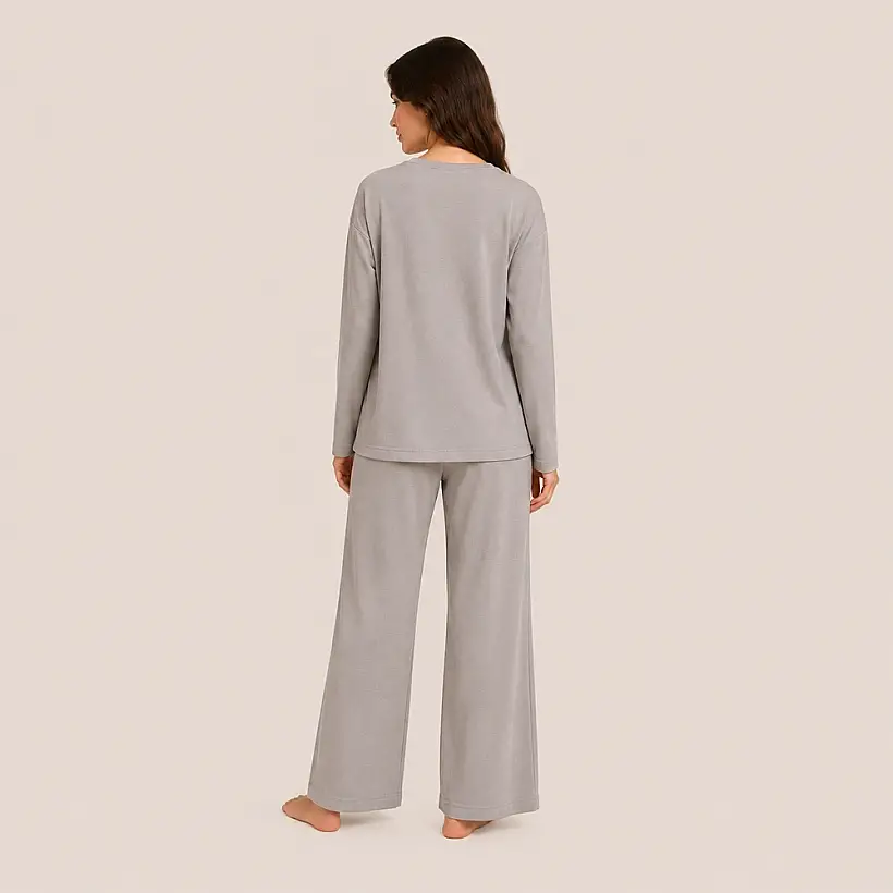 Nuba Kadın Pijama Takımı - Taş/L - 