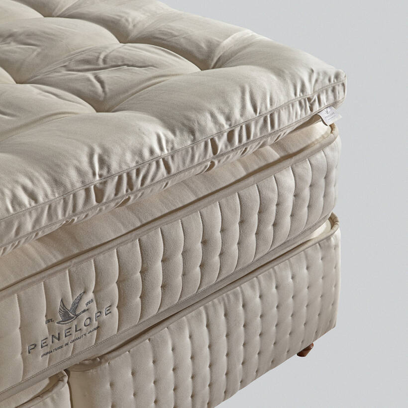 Organik Pamuk, Doğal At Kılı, Isı Dengeleyici Topper 160x200 cm - Victorian - Penelope