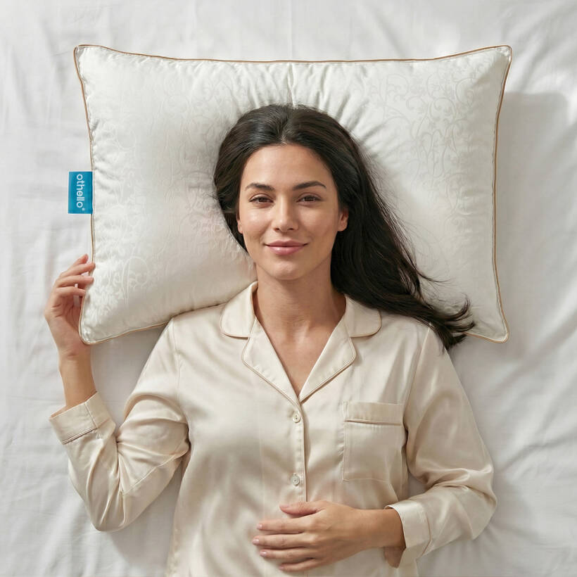 Pamuk Kumaş Hcs Elyaf Dolgulu Yastık - Crowna Serisi - Othello