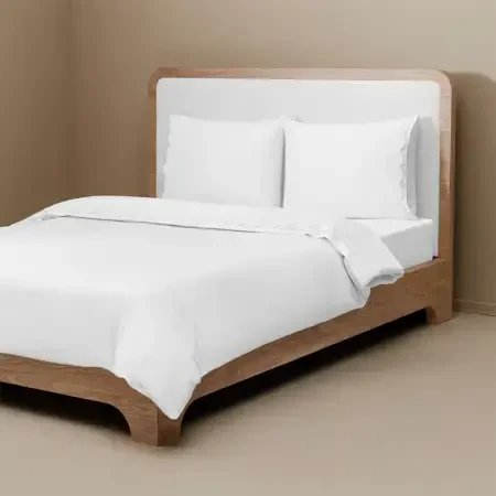 %100 Pamuk 200 TC Nevresim Takımı 200x220 cm Beyaz - Alba Serisi - 9