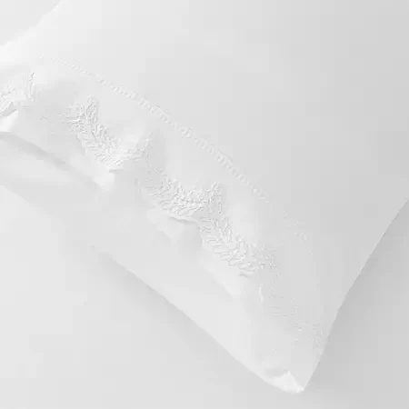 %100 Pamuk 200 TC Nevresim Takımı 200x220 cm Beyaz - Alba Serisi - 3