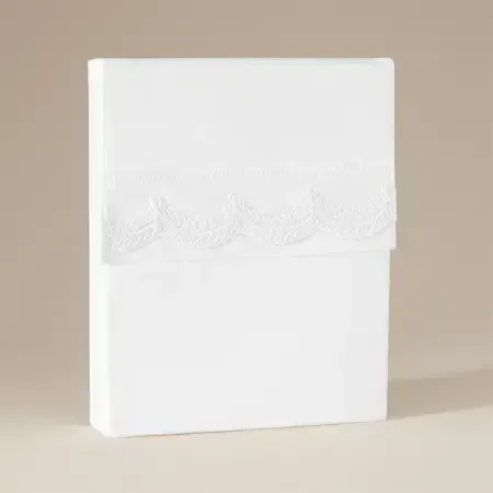 %100 Pamuk 200 TC Nevresim Takımı 240x220 cm Beyaz - Alba Serisi - 7