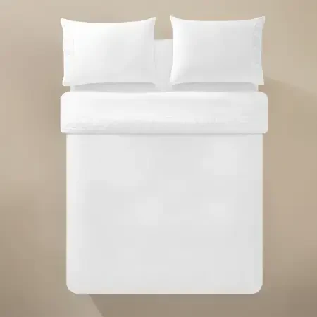 %100 Pamuk 200 TC Nevresim Takımı 260x240 cm Beyaz - Alba Serisi - PENELOPE