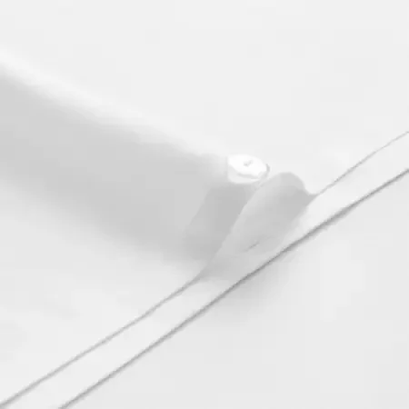 %100 Pamuk 200 TC Nevresim Takımı 260x240 cm Beyaz - Alba Serisi - 4