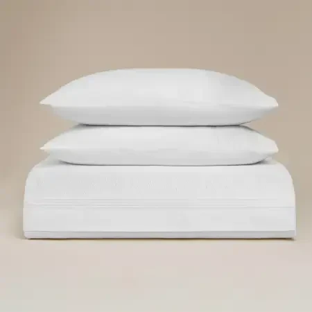 %100 Pamuk 200 TC Nevresim Takımı 260x240 cm Beyaz - Vera Serisi - 6