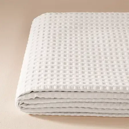 %100 Pamuk Çift Kişilik Pike 220x240 cm Beyaz - Lia Serisi - 4