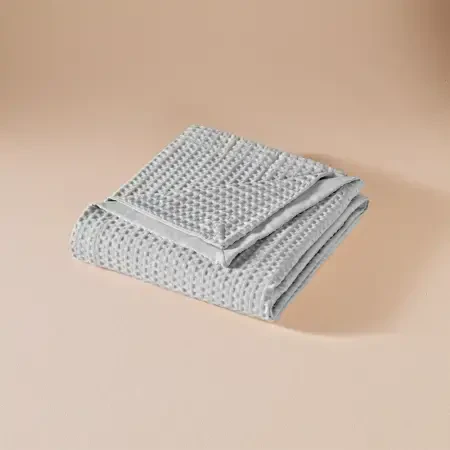 %100 Pamuk Çift Kişilik Pike 220x240 cm Gri - Lia Serisi - 5