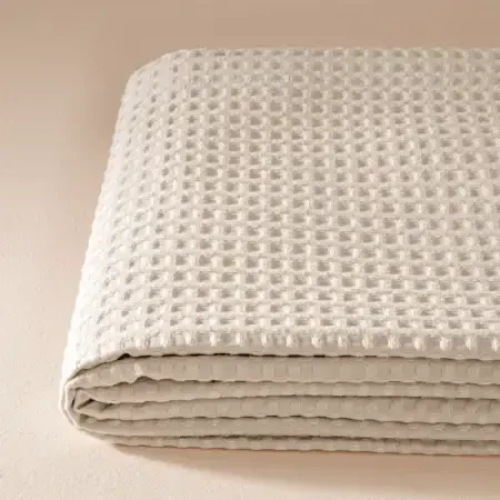 %100 Pamuk Çift Kişilik Pike 220x240 cm Taş - Lia Serisi - 4