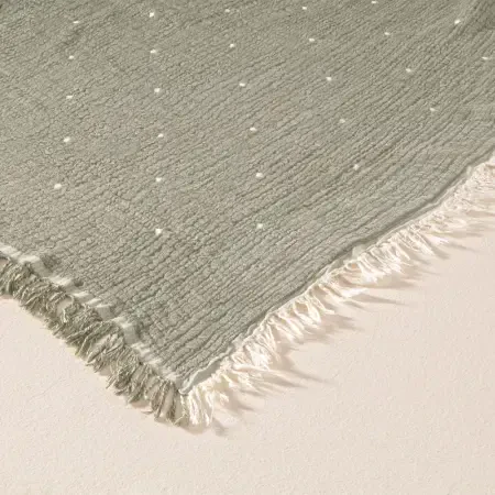 %100 Pamuk Müslin Yatak Örtüsü 160x240 cm Gri - Glen Serisi - 3