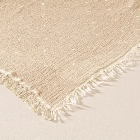 %100 Pamuk Müslin Yatak Örtüsü 220x240 cm Bej - Glen Serisi - 3