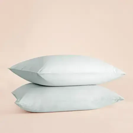 %100 Pamuk Percale 2'li Yastık Kılıfı Mavi - Pure Serisi - 1