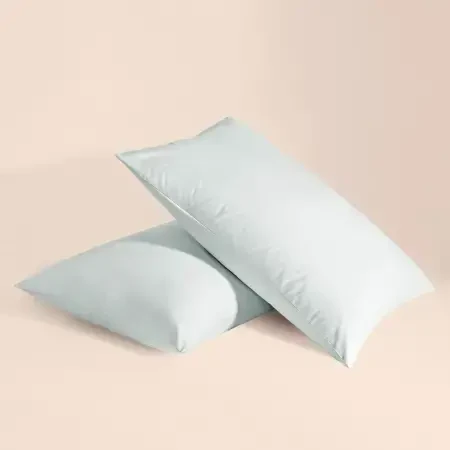 %100 Pamuk Percale 2'li Yastık Kılıfı Mavi - Pure Serisi - Penelope (1)