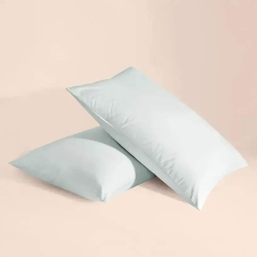 %100 Pamuk Percale 2'li Yastık Kılıfı Mavi - Pure Serisi - 