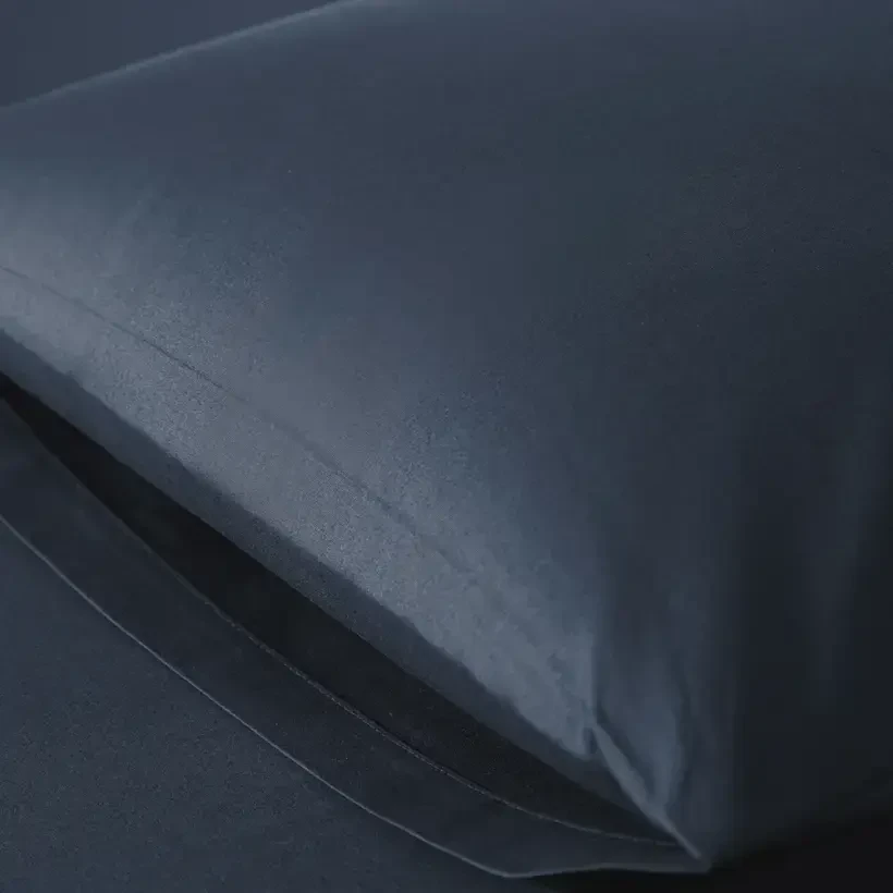 %100 Pamuk Percale Lastikli Çarşaf 100x200 cm Lacivert - Pure Serisi - 