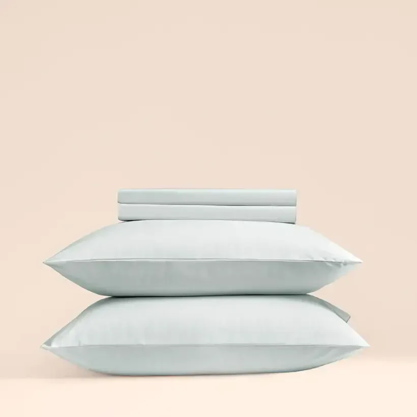 %100 Pamuk Percale Lastikli Çarşaf 100x200 cm Mavi - Pure Serisi - 