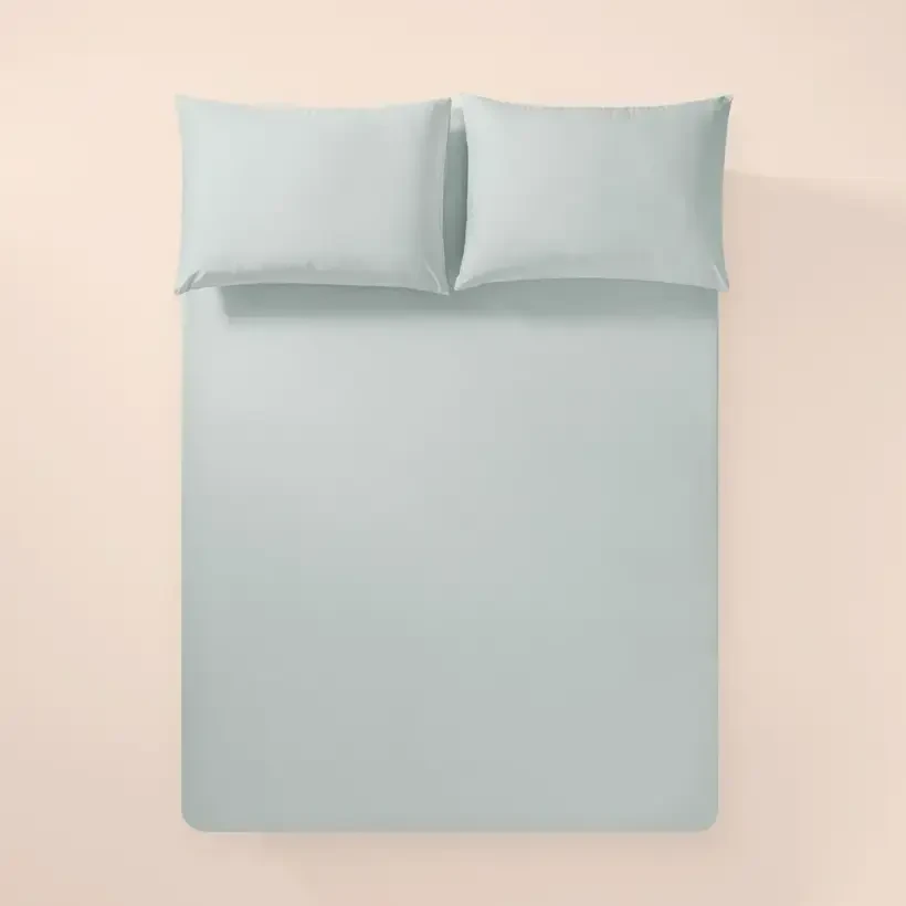 %100 Pamuk Percale Lastikli Çarşaf 100x200 cm Mavi - Pure Serisi - 