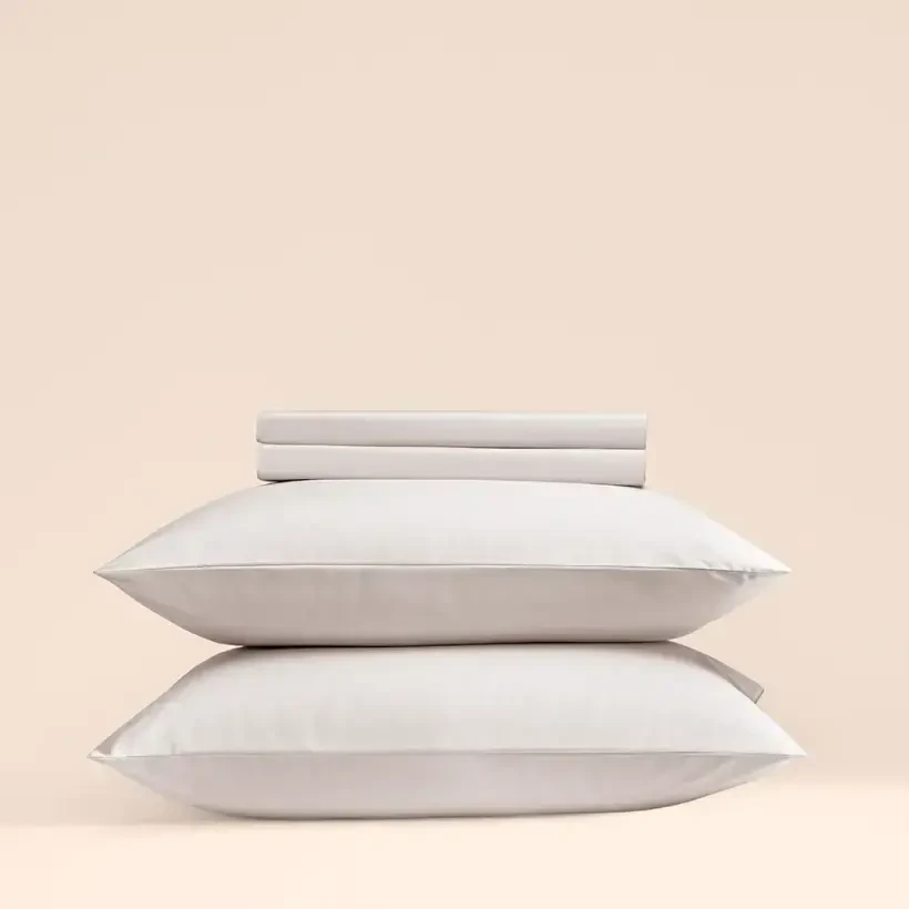 %100 Pamuk Percale Lastikli Çarşaf 120x200 cm Gri - Pure Serisi - 