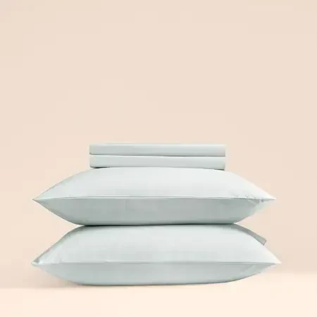 %100 Pamuk Percale Lastikli Çarşaf 120x200 cm Mavi - Pure Serisi - Penelope (1)