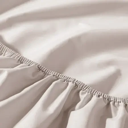 %100 Pamuk Percale Lastikli Çarşaf 180x200 cm Gri - Pure Serisi - 5