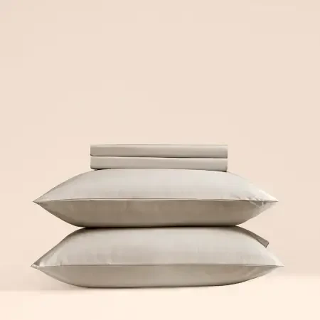 %100 Pamuk Percale Lastikli Çarşaf 180x200 cm Taş Rengi - Pure Serisi - Penelope (1)