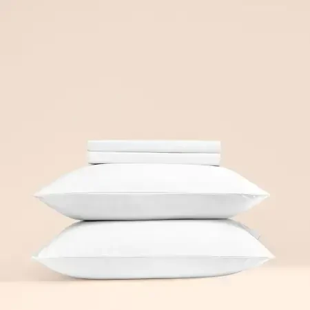 %100 Pamuk Percale Lastikli Çarşaf 200x200 cm Beyaz - Pure Serisi - Penelope (1)