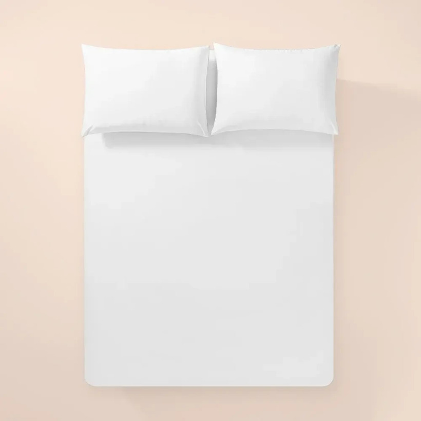 %100 Pamuk Percale Lastikli Çarşaf Beyaz - Pure Serisi - 