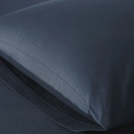 %100 Pamuk Percale Lastikli Çarşaf Lacivert - Pure Serisi - 3