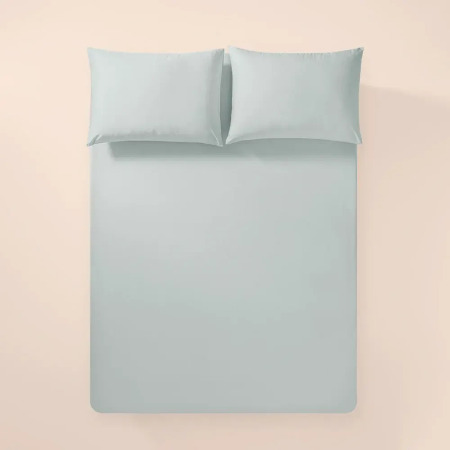 %100 Pamuk Percale Lastikli Çarşaf Mavi - Pure Serisi 